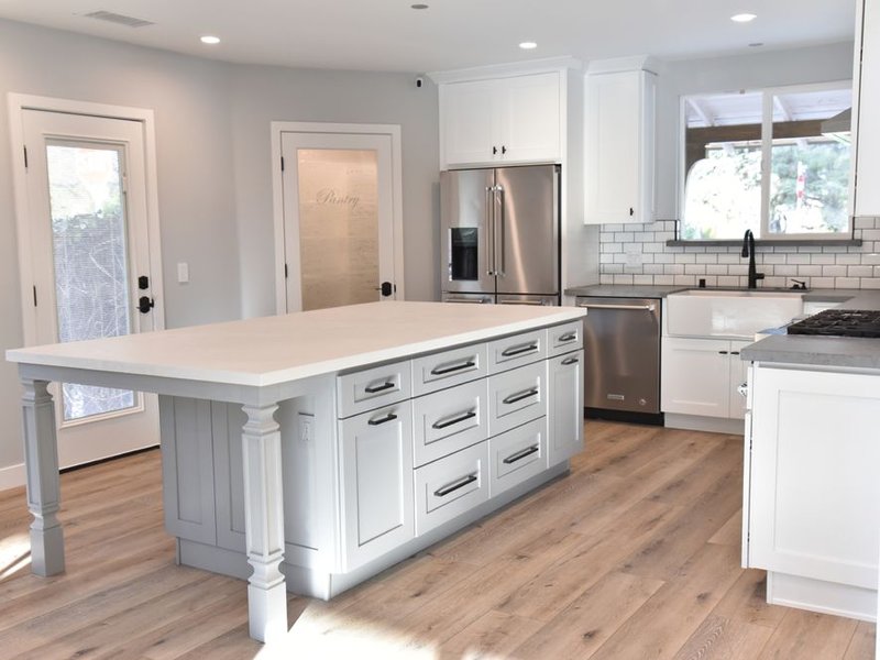 LVP flooring installed in kitchen